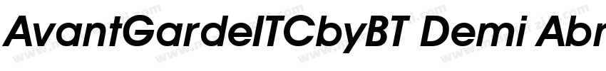 AvantGardeITCbyBT Demi AbrilFatface字体转换